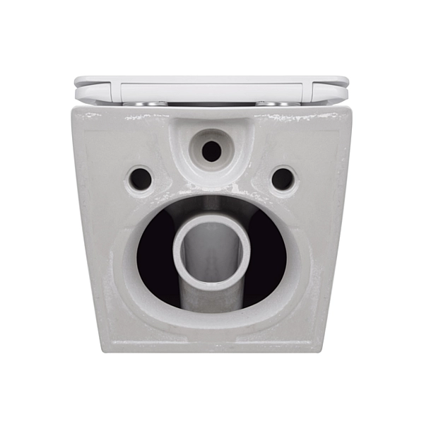 Унітаз підвісний Jay Rimless 485×360×320 мм, White, з сидінням Slim Duroplast/ Soft-close/ Quick Relase QT07335177RW Qtap - Фото - 5
