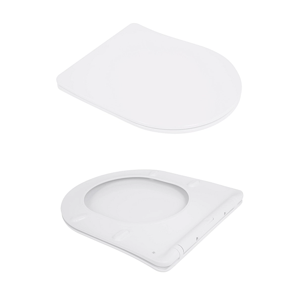 Унітаз підвісний Jay Rimless 485×360×320 мм, White, з сидінням Slim Duroplast/ Soft-close/ Quick Relase QT07335177RW Qtap - Фото - 6