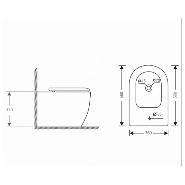 Біде підлогове Qtap Jay 560х360х410 мм, White QT07443375W - Фото - 2