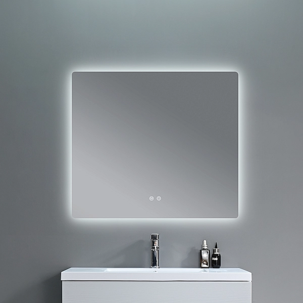 Дзеркало Qtap Taurus (TA2) 800×700 мм з LED-підсвічуванням Touch, з антизапотіванням, з димером, рег. темп. кольору (3000-6500K) QTTAU70070048955 - Фото - 8