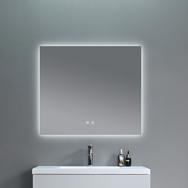 Дзеркало Qtap Taurus (TA1) 800×600 мм з LED-підсвічуванням Touch, з антизапотіванням, з димером, рег. темп. кольору (3000-6500K) QTTAU8006004895 - Фото - 8
