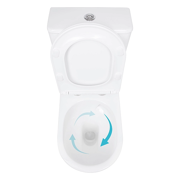 Унитаз напольный Qtap Evia Ultra Quiet 630×350×795 мм с сиденьем Soft-close, White QTEVI27W49258 - Фото - 6