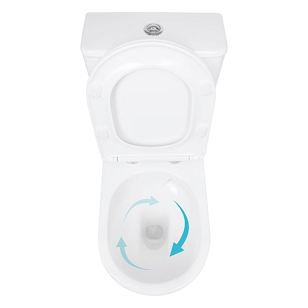 Унитаз напольный Qtap Arvin Ultra Quiet 630×350×795 мм с сиденьем Soft-close, White QTARV27W49259 - Фото - 6