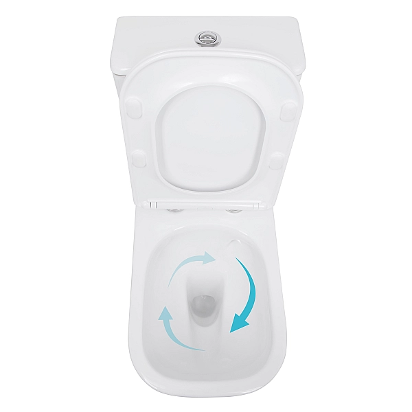Унитаз напольный Qtap Stork Ultra Quiet 630×350×805 мм с сиденьем Soft-close, White QTSTO27W49260 - Фото - 6