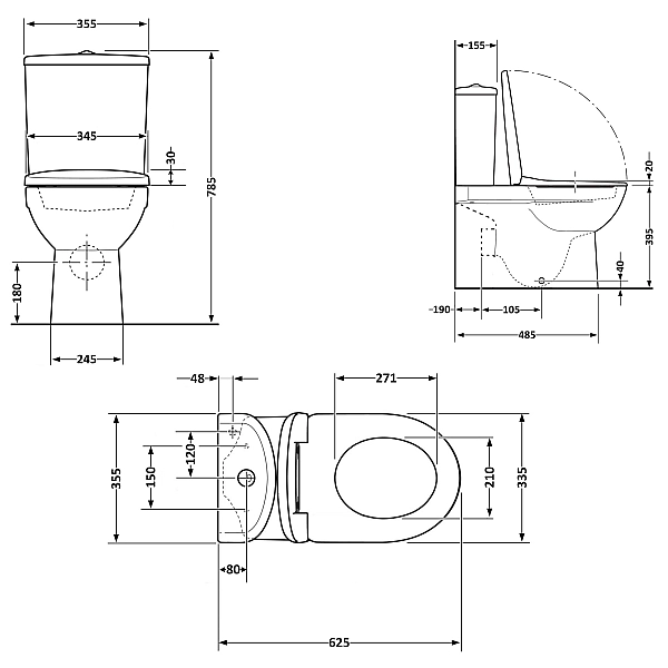 Унітаз підлоговий Qtap Leo Ultra Quiet 620×355×790 мм з сидінням Soft-close, White QTLEO27W49261 - Фото - 2