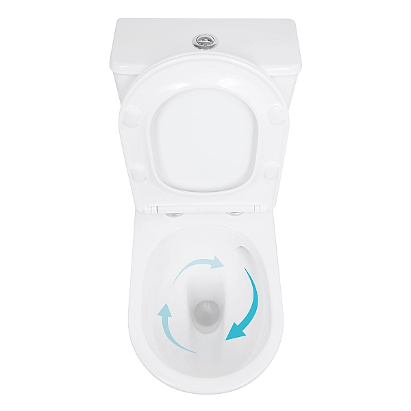 Унітаз підлоговий Qtap Leo Ultra Quiet 620×355×790 мм з сидінням Soft-close, White QTLEO27W49261 - Фото - 6