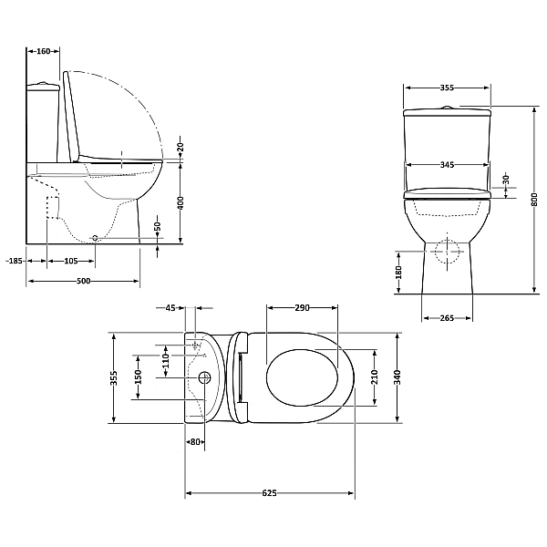 Унитаз напольный Qtap Aquarius Ultra Quiet 620×355×790 мм с сиденьем Soft-close, White QTAQAW27W49262 - Фото - 2