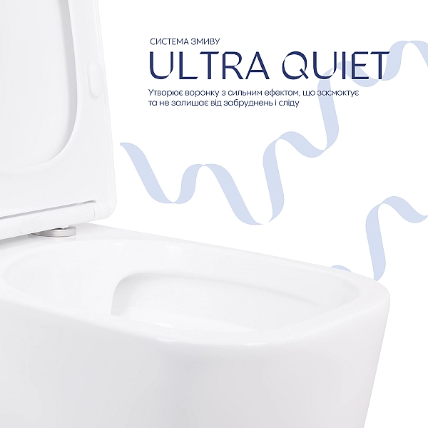 Унитаз напольный Qtap Aquarius Ultra Quiet 620×355×790 мм с сиденьем Soft-close, White QTAQAW27W49262 - Фото - 5