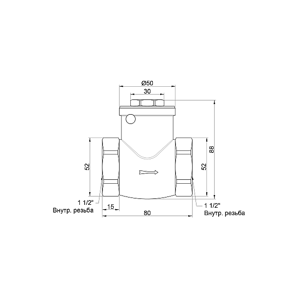 Зворотний клапан Thermo Alliance Standart  1 1/2" SD242W40 - Фото - 2