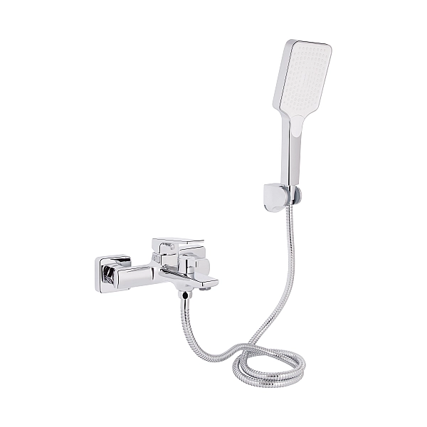 Змішувач для ванни Qtap Crow з душовим гарнітуром QTCRO259CRM48646 Chrome