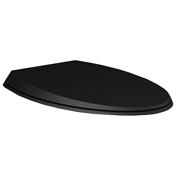 CLOSC3901504 Кришка д/унітазу CLOUD Duroplast, SLIM, Soft Close, чорний матовий (1 сорт)