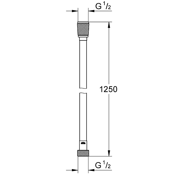 28362KF1 Silverflex Душовий шланг-1,25 м, чорний (1 сорт) - Фото - 2