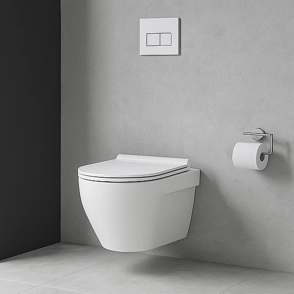 3020110 LAGUNA Підвісний безобідковий унітаз+кришка quick-fix, soft-close (1 сорт) - Фото - 4