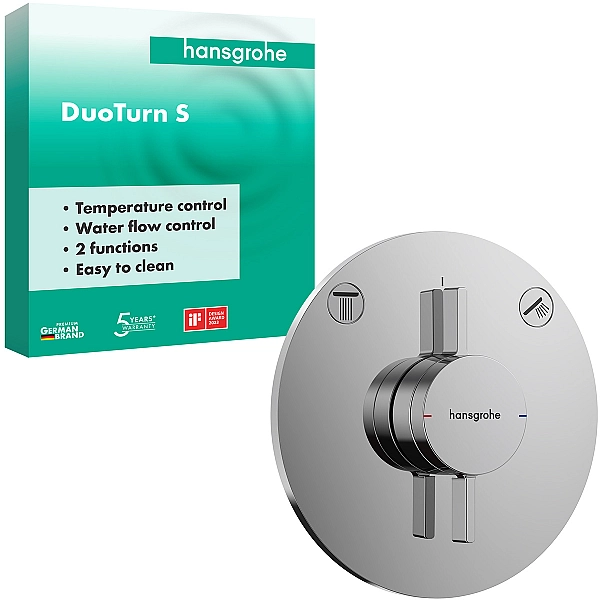 75418000 HG DuoTurn S Зовнішня частина змішувача для душу на 2 споживачі, хром (1 сорт) - Фото - 4