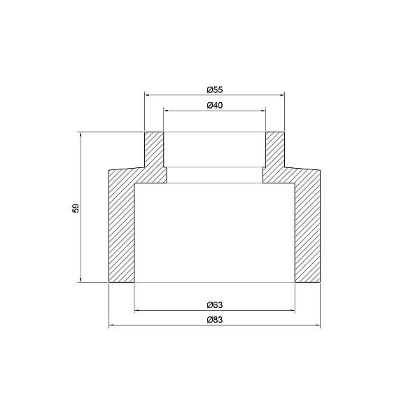 Муфта PPR Thermo Alliance 63х40 - Фото - 2