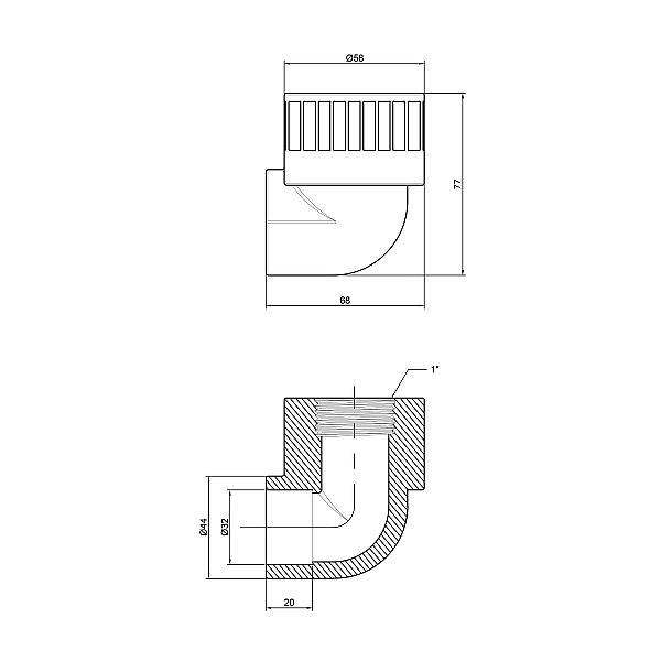 Уголок PPR Thermo Alliance 32х1" ВР - Фото - 2