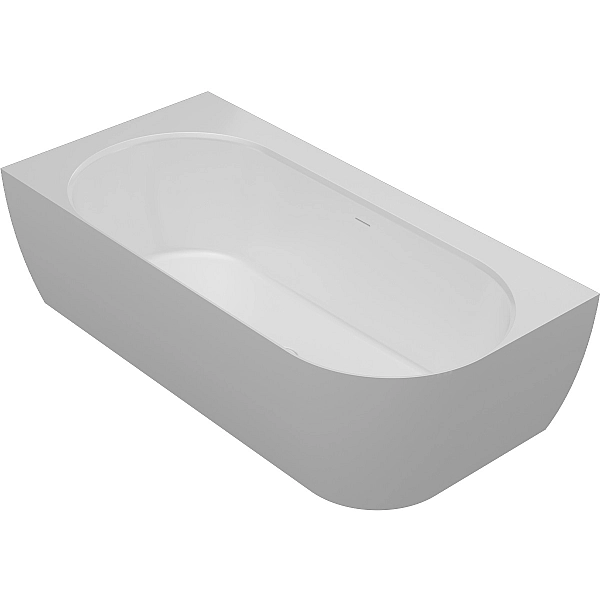 160.086.043.1-2.X.3.X.X Ванна Scorpius Lite ліва, з переливом та сифоном, біла, штучний камінь,1600x860 (1 сорт) - Фото - 2