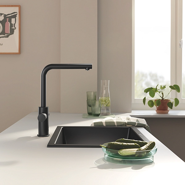 30590KF0 GROHE Blue Pure Minta Змішувач для кухні для подачі технічної і фільтрованої води, phantom black (1 сорт) - Фото - 4