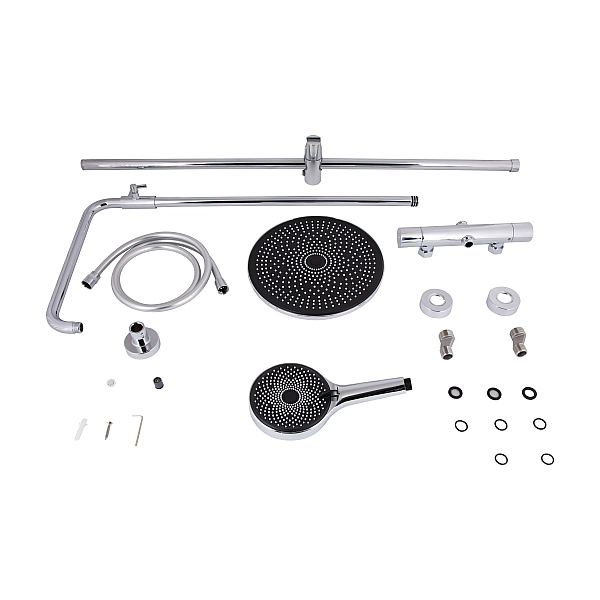 Душова система універсальна Qtap Sloup термостатична на два споживача QTSL57103ONC Chrome - Фото - 8