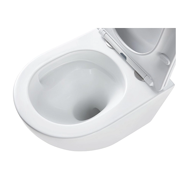 DFL0460111W Flow Унітаз підвісний 495*365*365mm з кришкою soft-close, Vortex Flush, білий глянець (1 сорт) - Фото - 7