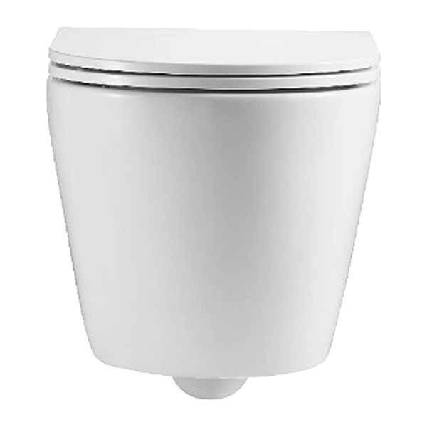 DFL0460111W Flow Унітаз підвісний 495*365*365mm з кришкою soft-close, Vortex Flush, білий глянець (1 сорт) - Фото - 3