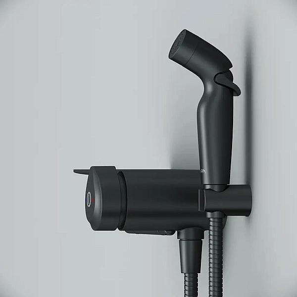F0H85A822 X-Joy TouchReel, гіг набір зі зм-ем д/душ з полиц, трим туал.папер, гіг.душ,тримач, чорний мат (1 сорт) - Фото - 6