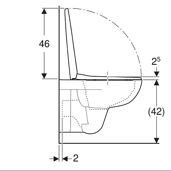 501.751.00.1 Selnova Комплект підвісного унітазу воронкоподібний, 53см, овальний, Rimfree, з сидінням з кришкою SoftClose, QuickFix, білий глянець (1 сорт) - Фото - 4