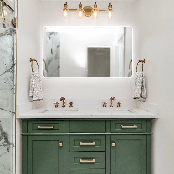 5251200 ACQUA Дзеркало 1200x700 закруглене, з тачсенсором та LED підсвідкою (1 сорт) - Фото - 5