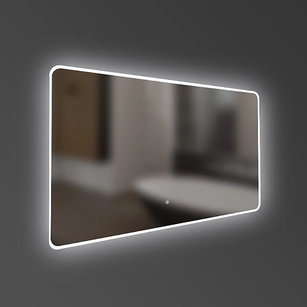 5251200 ACQUA Дзеркало 1200x700 закруглене, з тачсенсором та LED підсвідкою (1 сорт) - Фото - 2