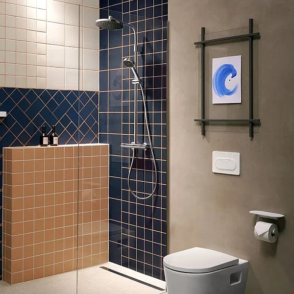 28871000 HG Activera S Душова система Showerpipe 240 1jet EcoSmart з термостатом на ванну Ecostat Fine, хром (1 сорт) - Фото - 4