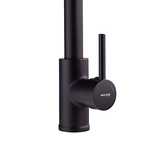 Змішувач для кухні з виливом пружина Mixxus Premium SPRING 017 BLACK (MI6951) - Фото - 2