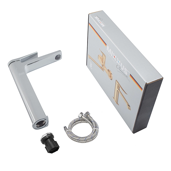 Змішувач для умивальника Mixxus Premium Degas 001 (NUT) HIGH (MI8246) - Фото - 2