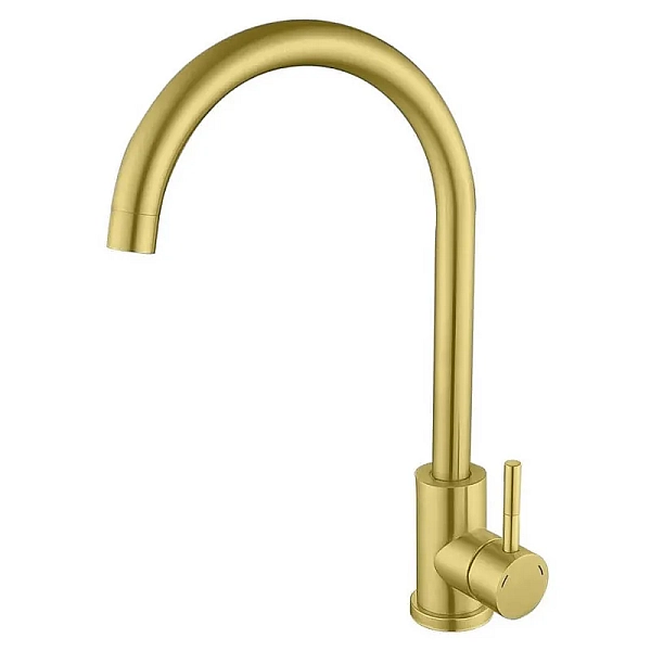 Змішувач для кухні Mixxus SUS-011 Brushed Gold з нерж.сталі SUS304 (Колір матове золото) (MI8435)