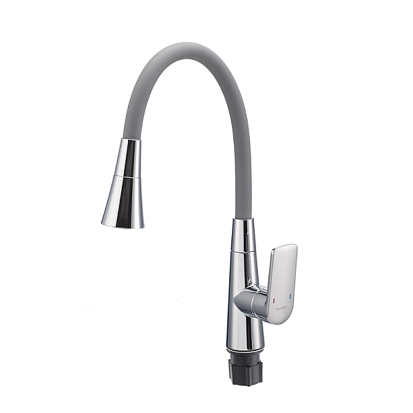 Змішувач для кухні Mixxus Premium Matis 011-T (NUT) Refl.Gray (Колір хром+силік.вилив сірий) (MI8267) - Фото - 3