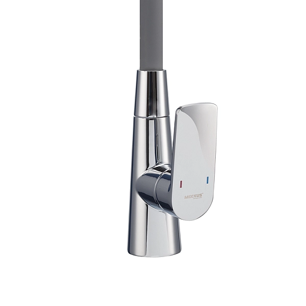 Змішувач для кухні Mixxus Premium Matis 011-T (NUT) Refl.Gray (Колір хром+силік.вилив сірий) (MI8267) - Фото - 4