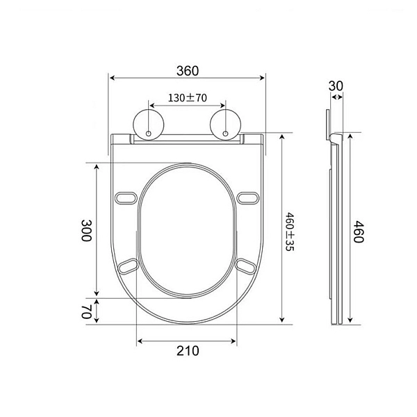 Унітаз підлоговий безбачковий Mixxus Premium Bevel-0702-T3 555х365х410mm система змиву Tornado 3.0 (MP6715) - Фото - 7