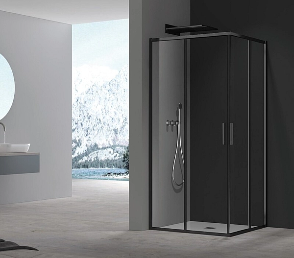 Душова кабіна без піддону Koer SR SC10-90x90x195-TR-07 прозоре скло Easy Clean 6мм, графіт (KR5944) - Фото - 22