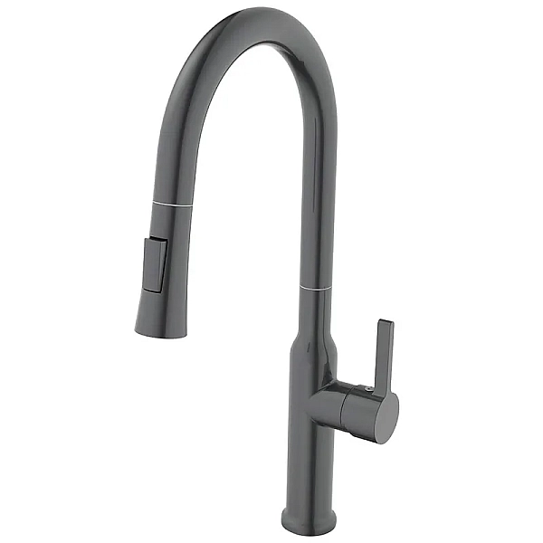 Змішувач для кухні з висувним виливом Mixxus Premium PULL 014 GRAPHITE (MI6959)