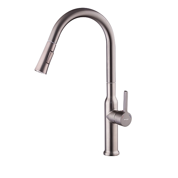 Змішувач для кухні з висувним виливом Mixxus Premium PULL 014 GRAPHITE (MI6959) - Фото - 7