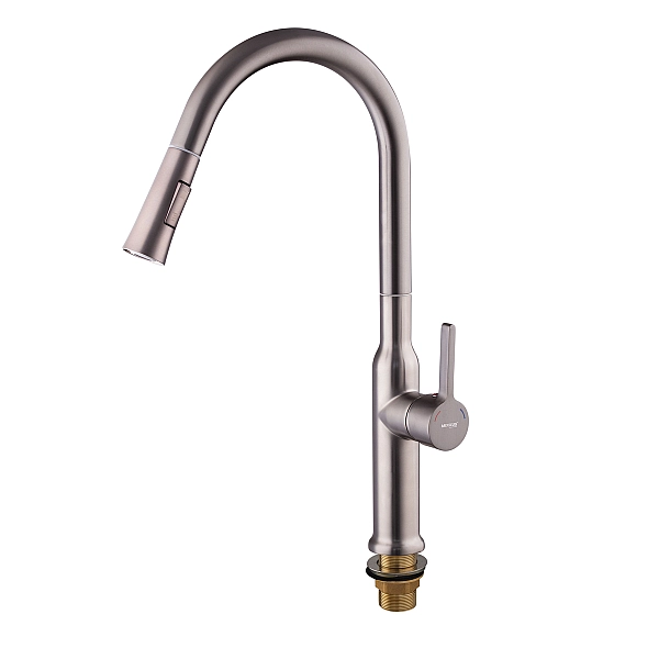Змішувач для кухні з висувним виливом Mixxus Premium PULL 014 GRAPHITE (MI6959) - Фото - 4
