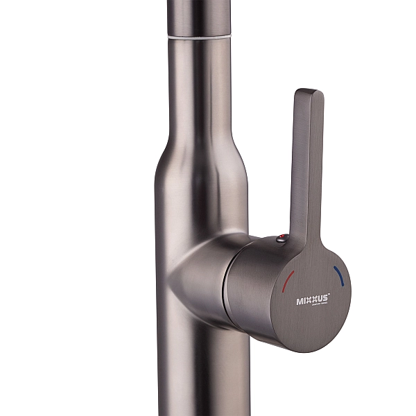 Змішувач для кухні з висувним виливом Mixxus Premium PULL 014 GRAPHITE (MI6959) - Фото - 9