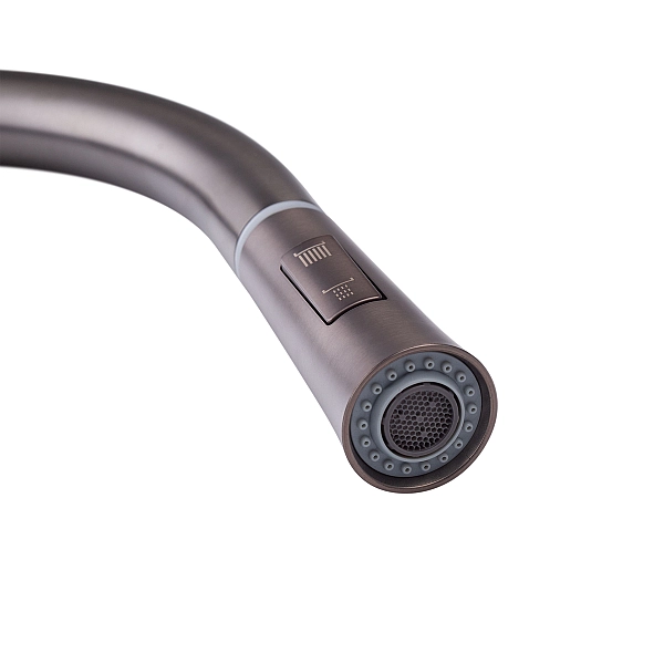 Змішувач для кухні з висувним виливом Mixxus Premium PULL 014 GRAPHITE (MI6959) - Фото - 5