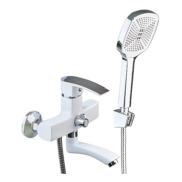 Змішувач для ванни Mixxus Magnum 009 (Euro) White-Chrome (MI6203)