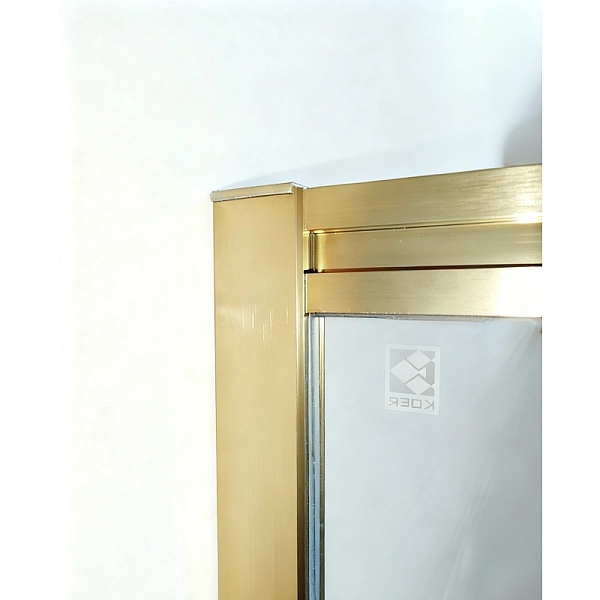 Шторки скляні на ванну розсувні Koer SR BS06-120x150-TR-12 прозоре скло Easy Clean 6мм, матове золото (KR5946) - Фото - 12