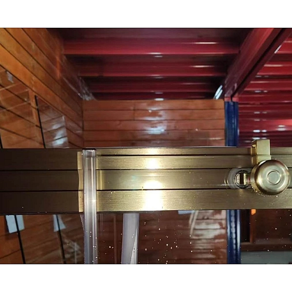 Шторки скляні на ванну розсувні Koer SR BS06-120x150-TR-12 прозоре скло Easy Clean 6мм, матове золото (KR5946) - Фото - 10