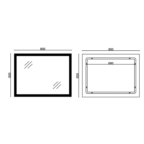 Дзеркало Mixxus FLAT MR04-80x60 з Led Touch, Anti-fog, димером, регулятором яскравості, годинником (MI6928) - Фото - 9