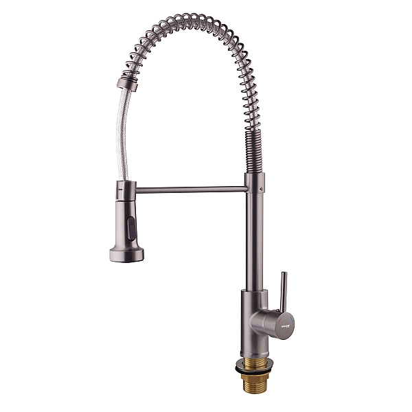 Змішувач для кухні з виливом пружина Mixxus Premium SPRING 017 GRAPHITE (MI6952) - Фото - 6