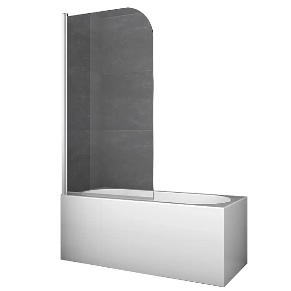 Шторки скляні на ванну Koer SR BS01-80x140-TR-01 прозоре скло 6мм, хром (KR5400)