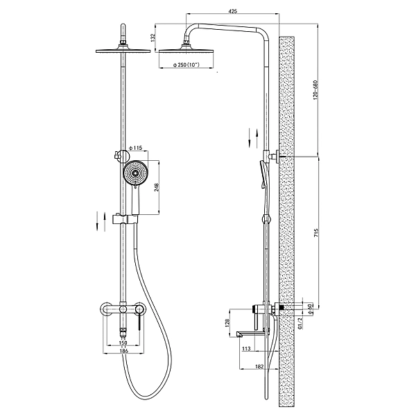 Душова колона зі змішувачем Mixxus Premium Verdi 009-J (MI8244) - Фото - 7