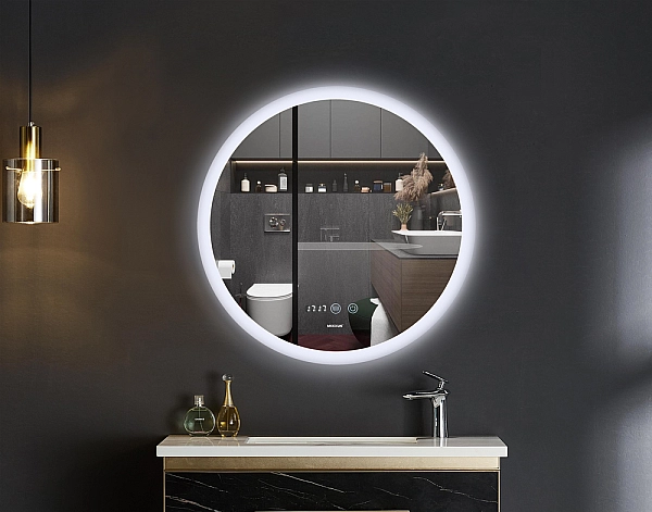 Дзеркало Mixxus PLAIN MC10-80 з Led Touch, Anti-fog, димером, регулятором яскравості, годинником (MI6932) - Фото - 4